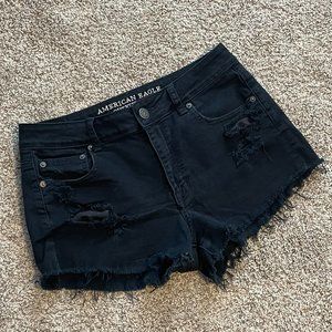 American Eagle Black Stretch Shorts